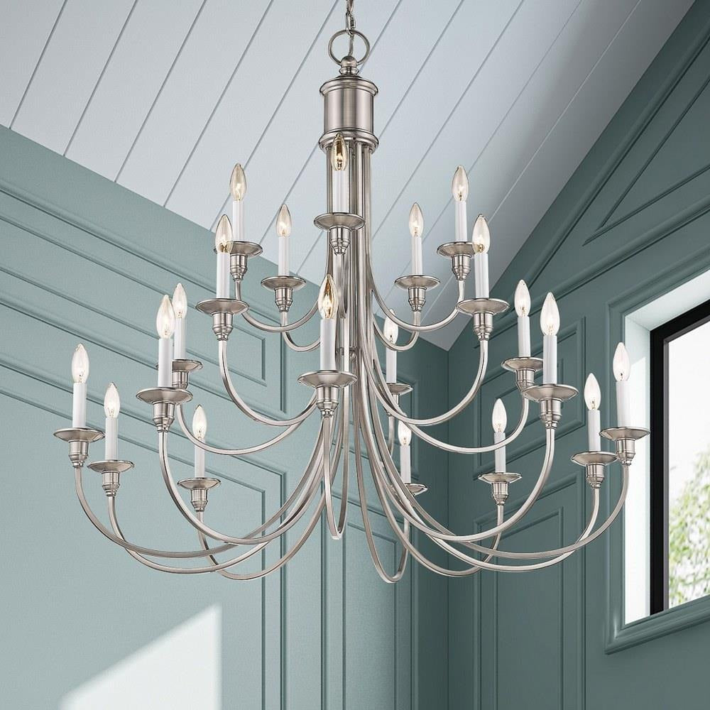 Livex Lighting - 5140 - Cranford - 20 Light Foyer Chandelier in Farmhouse Style - 42 Inches wide by 40 Inches high