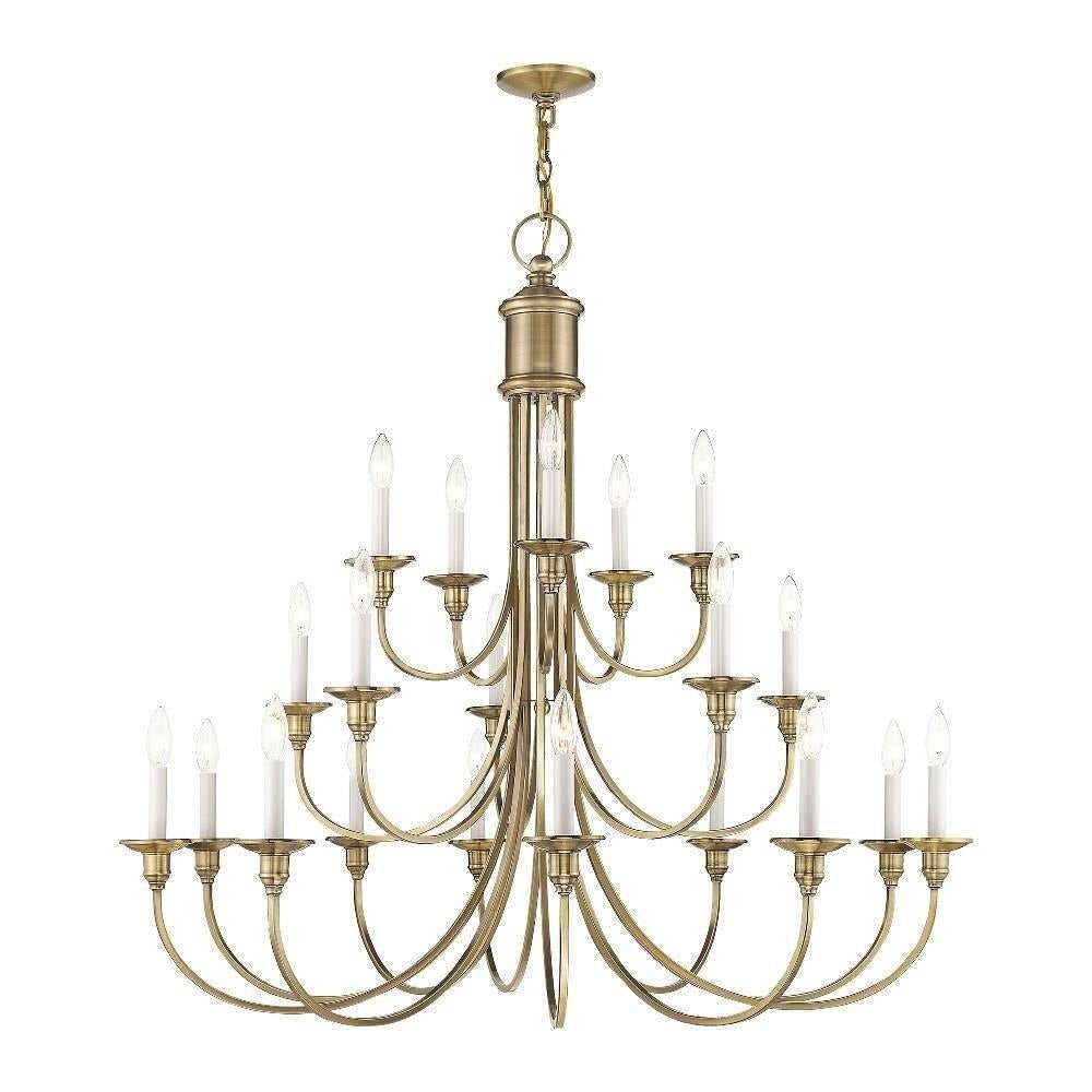 Livex Lighting - 5140 - Cranford - 20 Light Foyer Chandelier in Farmhouse Style - 42 Inches wide by 40 Inches high