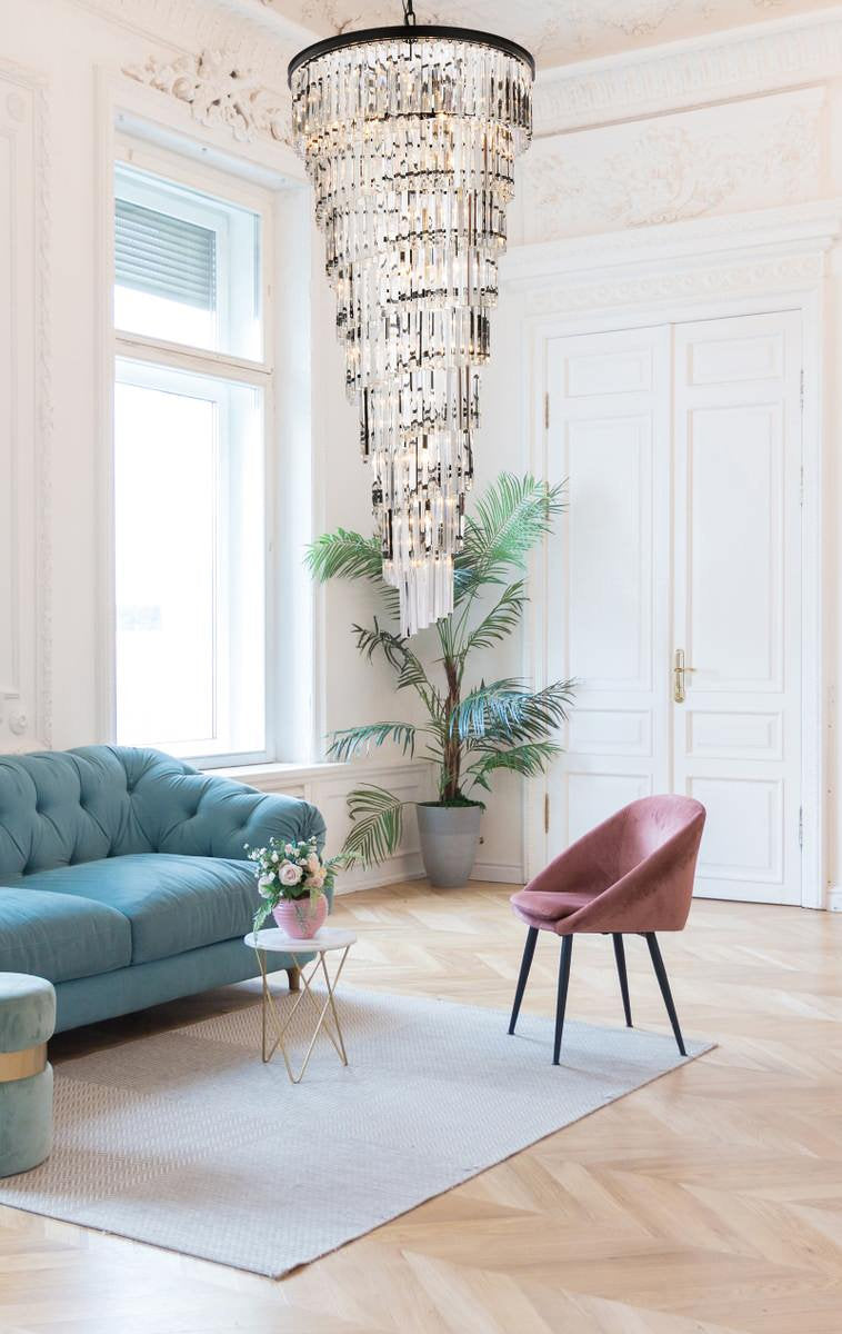 Elegant Lighting Sydney 30" Spiral Crystal Chandelier