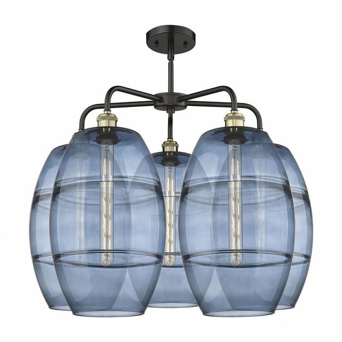 Innovations Lighting - 516-5CR-OB-G557-10CL - Vaz - 5 Light Stem Hung Chandelier In Industrial Style-24 Inches Tall and 28 Inches Wide