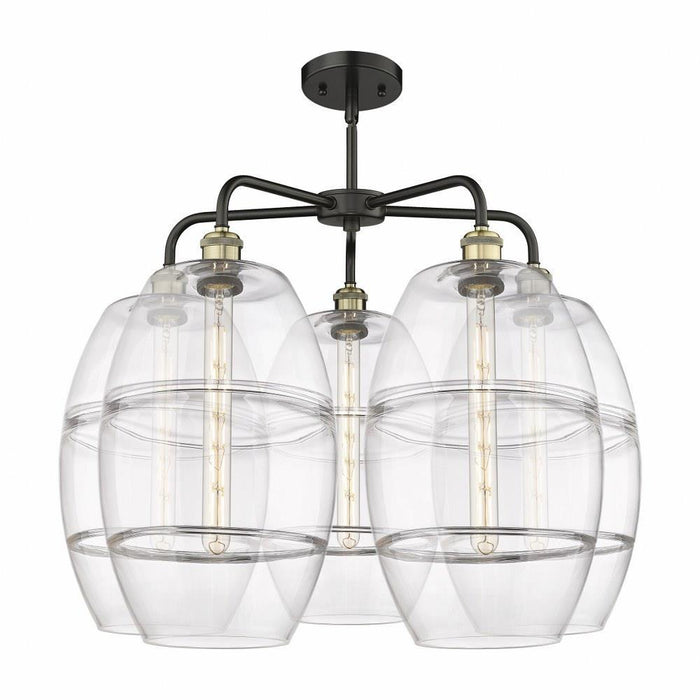 Innovations Lighting - 516-5CR-OB-G557-10CL - Vaz - 5 Light Stem Hung Chandelier In Industrial Style-24 Inches Tall and 28 Inches Wide