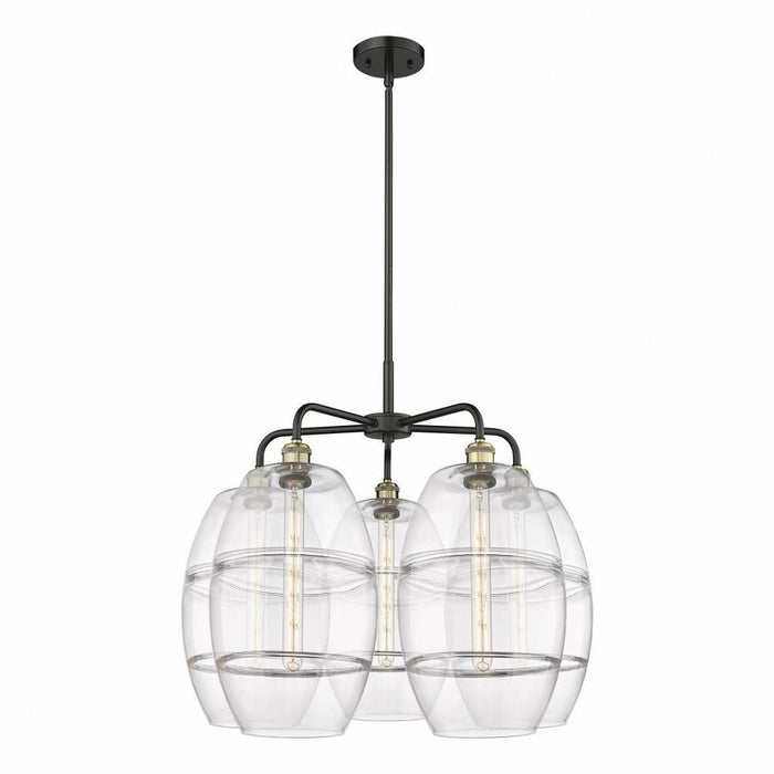 Innovations Lighting - 516-5CR-OB-G557-10CL - Vaz - 5 Light Stem Hung Chandelier In Industrial Style-24 Inches Tall and 28 Inches Wide