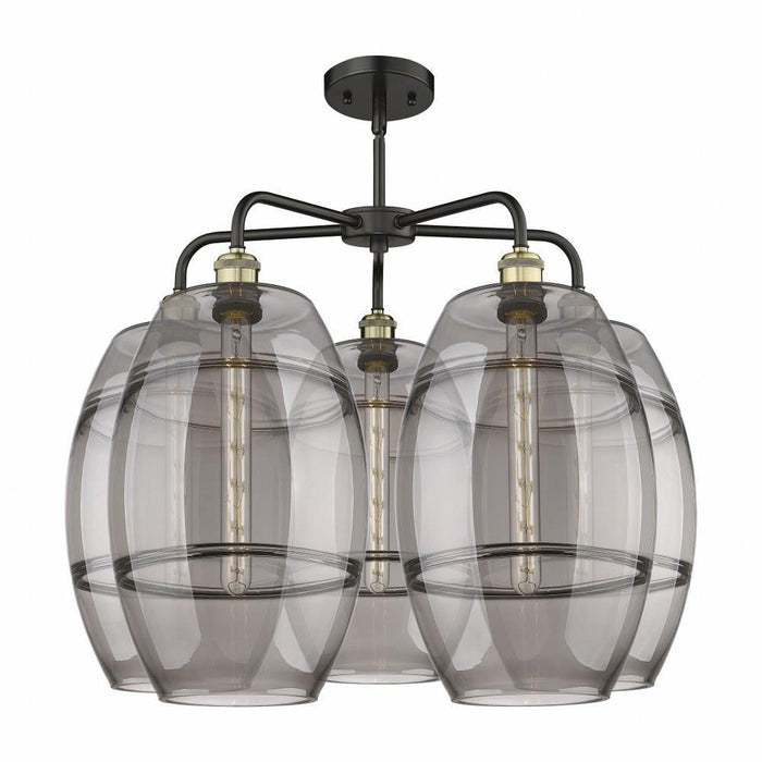Innovations Lighting - 516-5CR-OB-G557-10CL - Vaz - 5 Light Stem Hung Chandelier In Industrial Style-24 Inches Tall and 28 Inches Wide