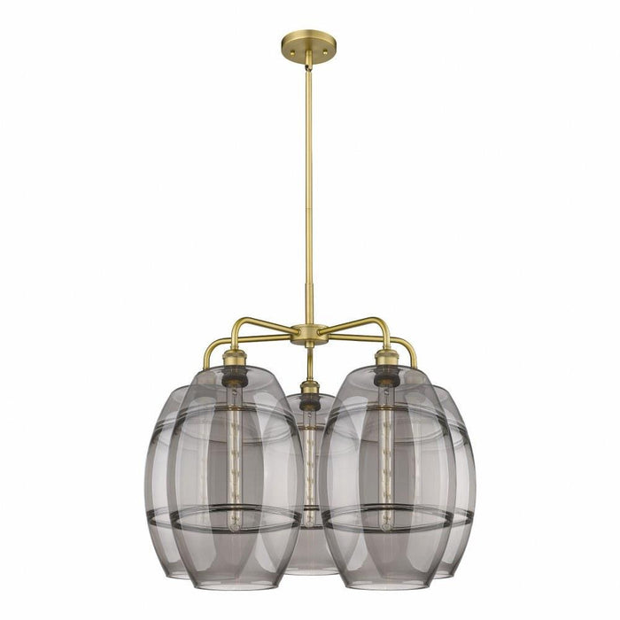 Innovations Lighting - 516-5CR-OB-G557-10CL - Vaz - 5 Light Stem Hung Chandelier In Industrial Style-24 Inches Tall and 28 Inches Wide