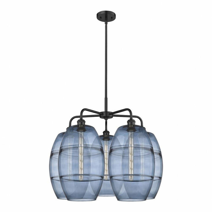Innovations Lighting - 516-5CR-OB-G557-10CL - Vaz - 5 Light Stem Hung Chandelier In Industrial Style-24 Inches Tall and 28 Inches Wide