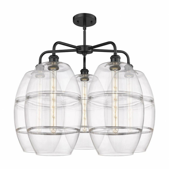 Innovations Lighting - 516-5CR-OB-G557-10CL - Vaz - 5 Light Stem Hung Chandelier In Industrial Style-24 Inches Tall and 28 Inches Wide