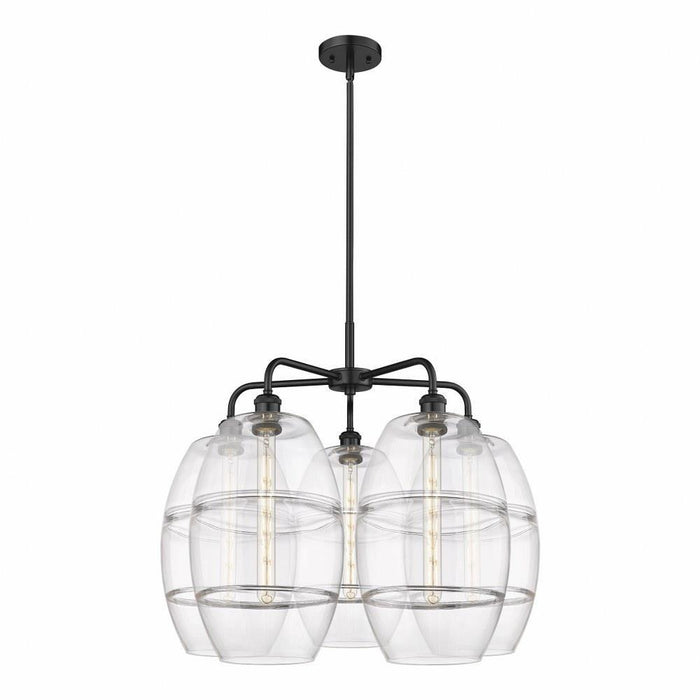 Innovations Lighting - 516-5CR-OB-G557-10CL - Vaz - 5 Light Stem Hung Chandelier In Industrial Style-24 Inches Tall and 28 Inches Wide