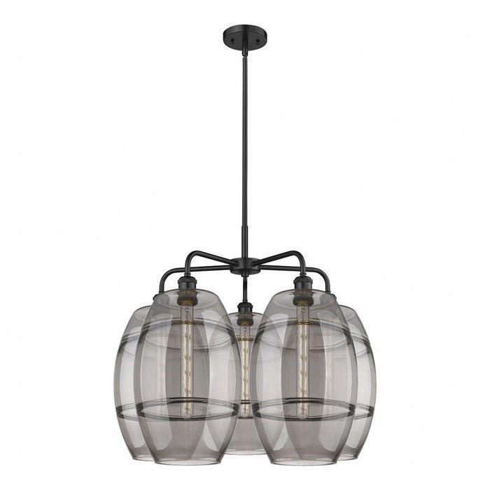 Innovations Lighting - 516-5CR-OB-G557-10CL - Vaz - 5 Light Stem Hung Chandelier In Industrial Style-24 Inches Tall and 28 Inches Wide