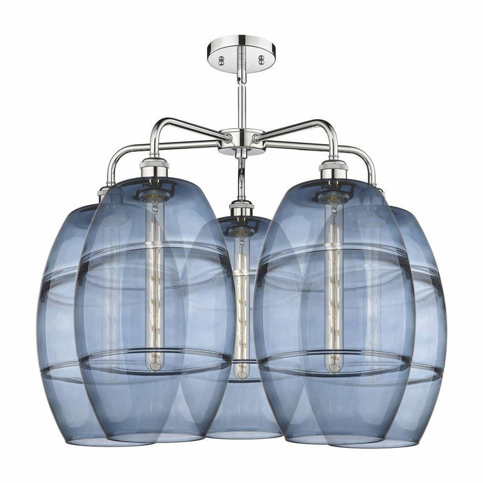 Innovations Lighting - 516-5CR-OB-G557-10CL - Vaz - 5 Light Stem Hung Chandelier In Industrial Style-24 Inches Tall and 28 Inches Wide