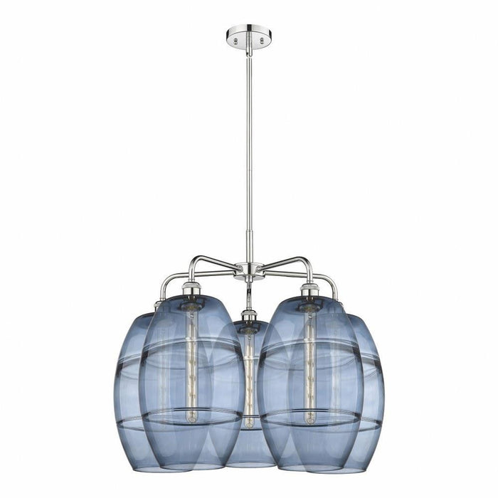 Innovations Lighting - 516-5CR-OB-G557-10CL - Vaz - 5 Light Stem Hung Chandelier In Industrial Style-24 Inches Tall and 28 Inches Wide
