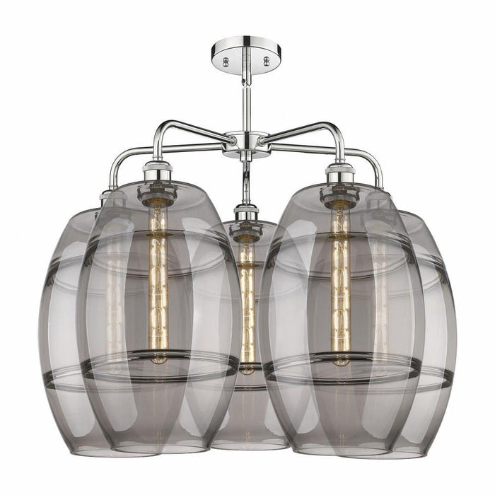 Innovations Lighting - 516-5CR-OB-G557-10CL - Vaz - 5 Light Stem Hung Chandelier In Industrial Style-24 Inches Tall and 28 Inches Wide