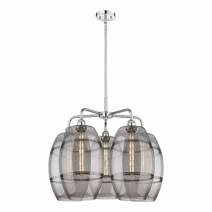 Innovations Lighting - 516-5CR-OB-G557-10CL - Vaz - 5 Light Stem Hung Chandelier In Industrial Style-24 Inches Tall and 28 Inches Wide