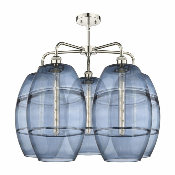 Innovations Lighting - 516-5CR-OB-G557-10CL - Vaz - 5 Light Stem Hung Chandelier In Industrial Style-24 Inches Tall and 28 Inches Wide