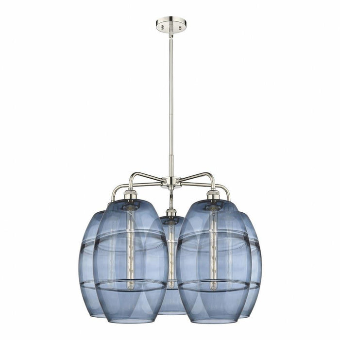 Innovations Lighting - 516-5CR-OB-G557-10CL - Vaz - 5 Light Stem Hung Chandelier In Industrial Style-24 Inches Tall and 28 Inches Wide