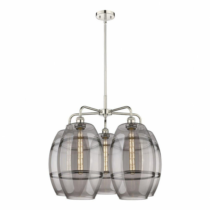 Innovations Lighting - 516-5CR-OB-G557-10CL - Vaz - 5 Light Stem Hung Chandelier In Industrial Style-24 Inches Tall and 28 Inches Wide