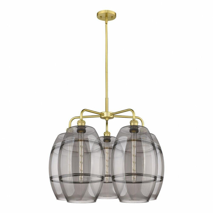 Innovations Lighting - 516-5CR-OB-G557-10CL - Vaz - 5 Light Stem Hung Chandelier In Industrial Style-24 Inches Tall and 28 Inches Wide