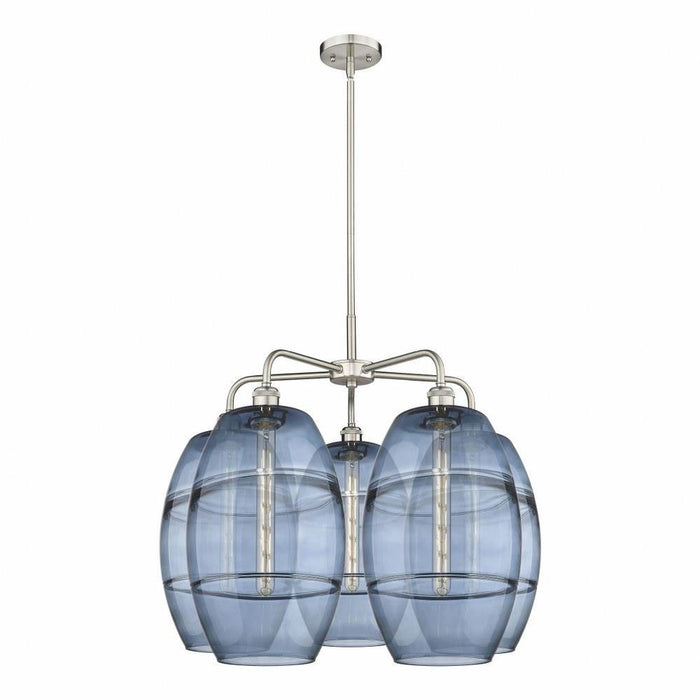 Innovations Lighting - 516-5CR-OB-G557-10CL - Vaz - 5 Light Stem Hung Chandelier In Industrial Style-24 Inches Tall and 28 Inches Wide