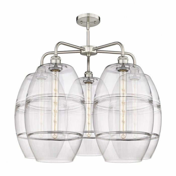 Innovations Lighting - 516-5CR-OB-G557-10CL - Vaz - 5 Light Stem Hung Chandelier In Industrial Style-24 Inches Tall and 28 Inches Wide