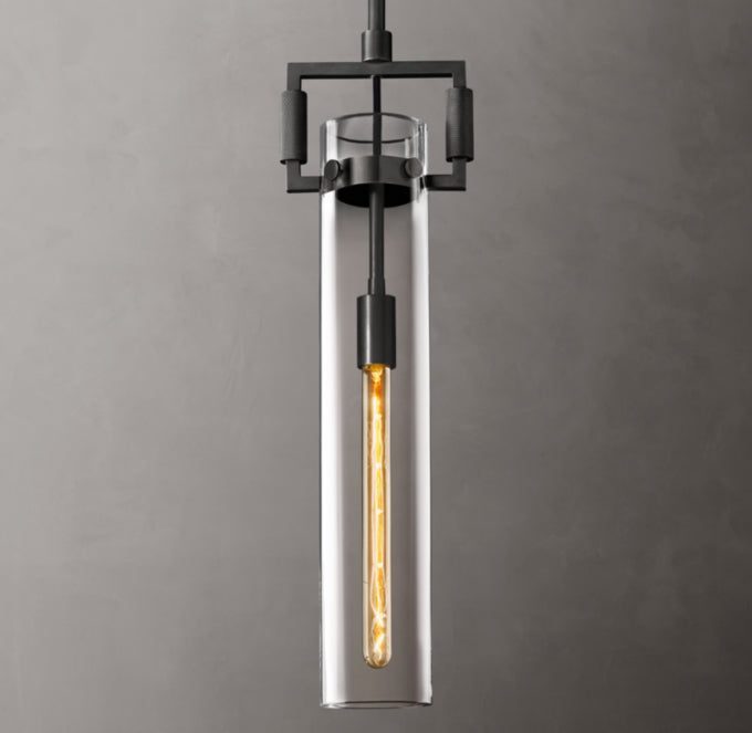 Machinist Glass Cylinder Pendant