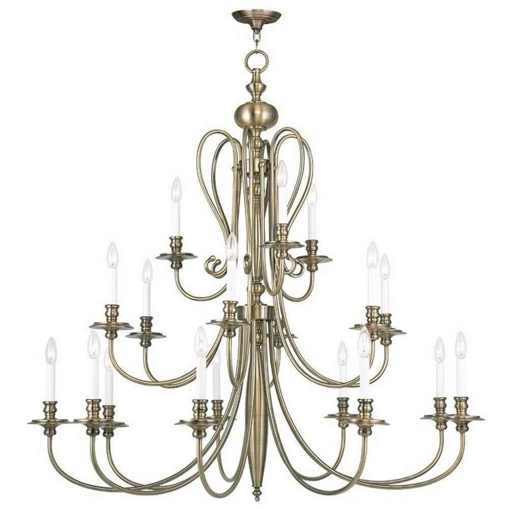 Livex Lighting - 5179-01 - Caldwell - 18 Light Chandelier in Traditional Style - 46 Inches wide by 44 Inches high