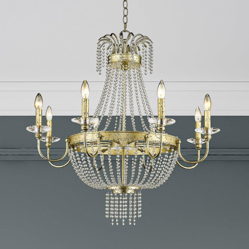 Livex Lighting - 51848-91 - Valentina - 8 Light Chandelier in French Country Style - 32 Inches wide by 32.5 Inches high