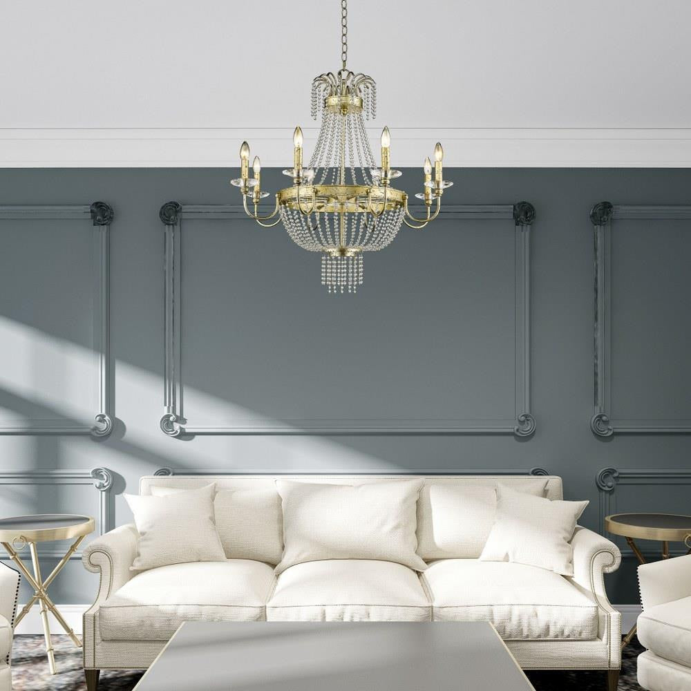 Livex Lighting - 51848-91 - Valentina - 8 Light Chandelier in French Country Style - 32 Inches wide by 32.5 Inches high