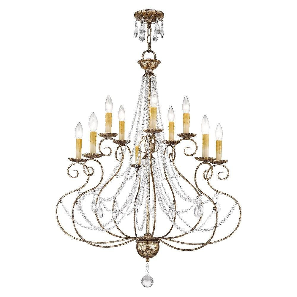 Livex Lighting - 51909-36 - Isabella - 10 Light Chandelier in French Country Style - 32 Inches wide by 38.25 Inches high