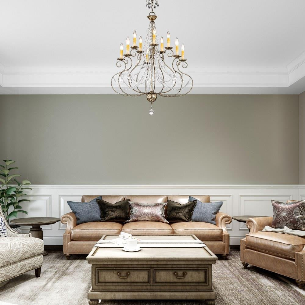 Livex Lighting - 51909-36 - Isabella - 10 Light Chandelier in French Country Style - 32 Inches wide by 38.25 Inches high