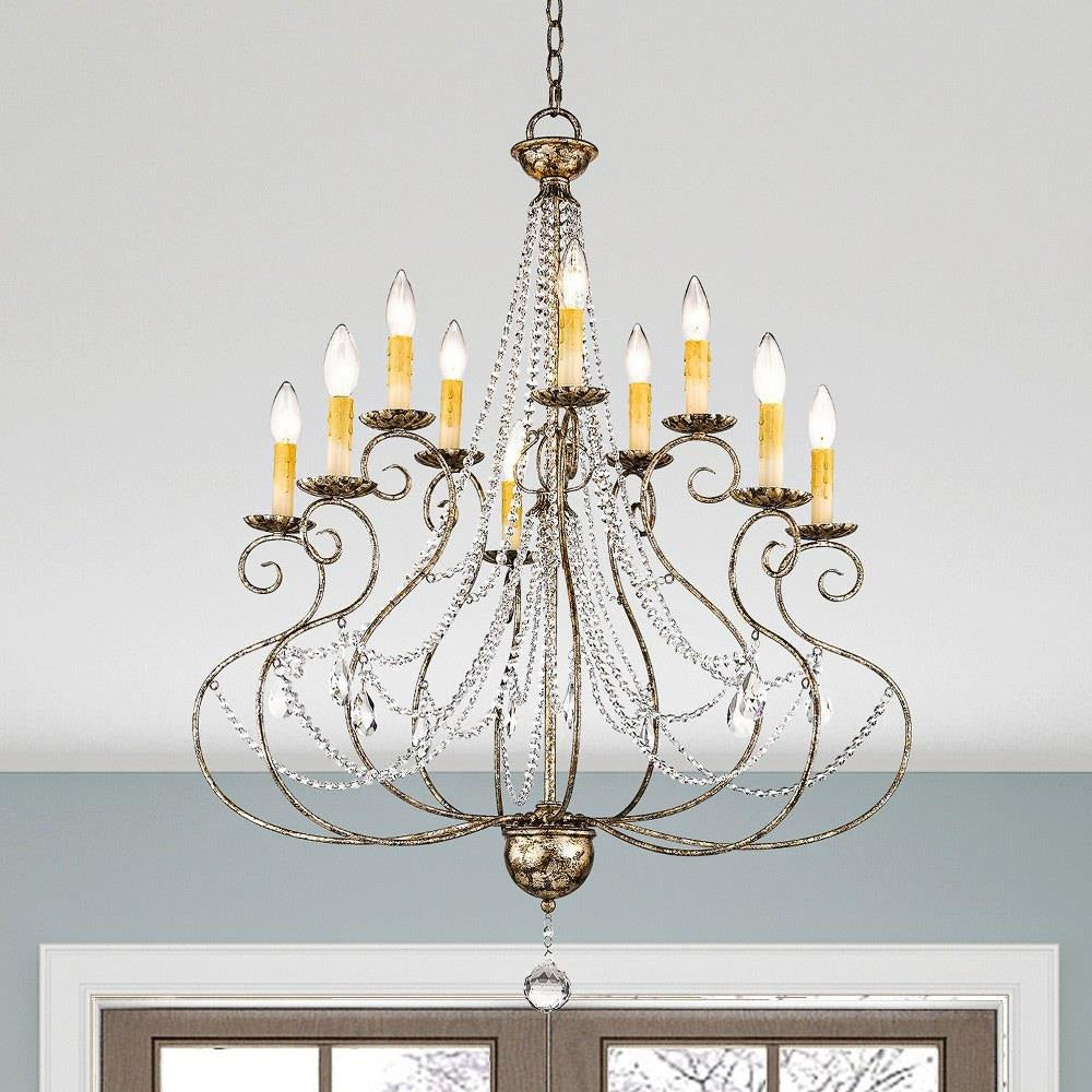 Livex Lighting - 51909-36 - Isabella - 10 Light Chandelier in French Country Style - 32 Inches wide by 38.25 Inches high