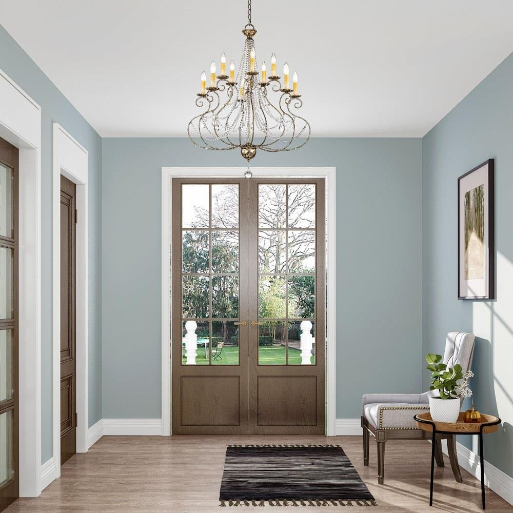 Livex Lighting - 51909-36 - Isabella - 10 Light Chandelier in French Country Style - 32 Inches wide by 38.25 Inches high