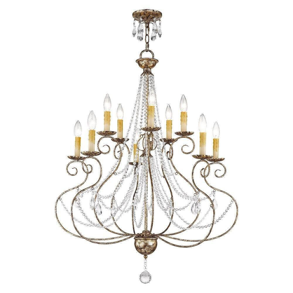 Livex Lighting - 51909-36 - Isabella - 10 Light Chandelier in French Country Style - 32 Inches wide by 38.25 Inches high