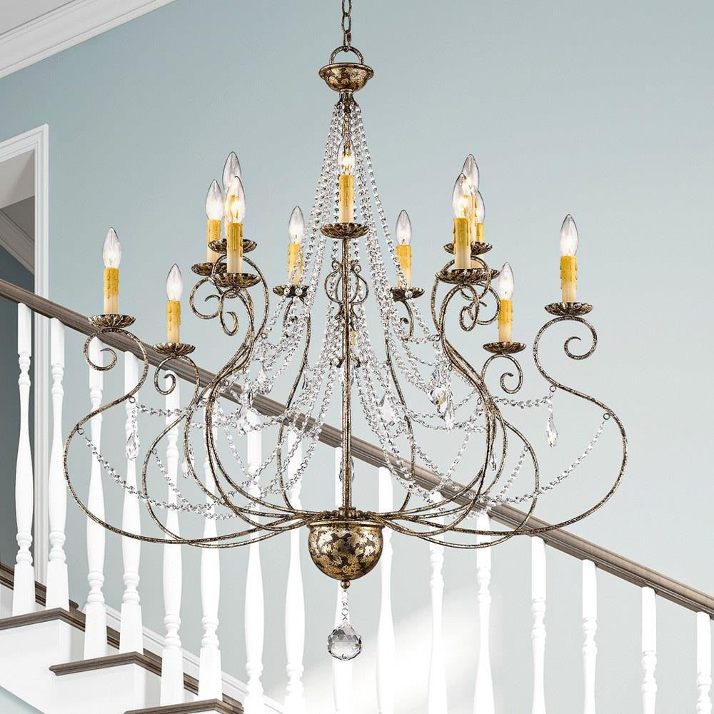 Livex Lighting - 51910-36 - Isabella - 14 Light Foyer Chandelier in French Country Style - 36 Inches wide by 41.25 Inches high