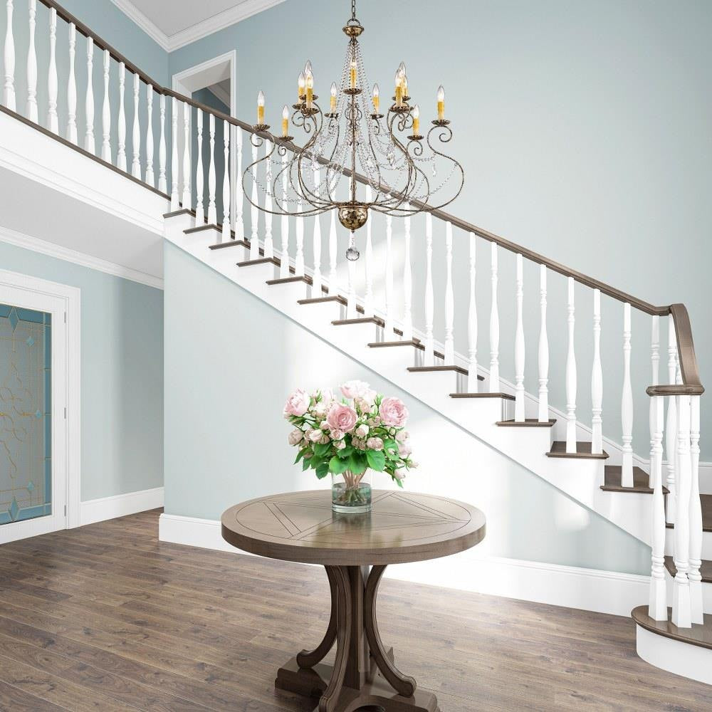 Livex Lighting - 51910-36 - Isabella - 14 Light Foyer Chandelier in French Country Style - 36 Inches wide by 41.25 Inches high