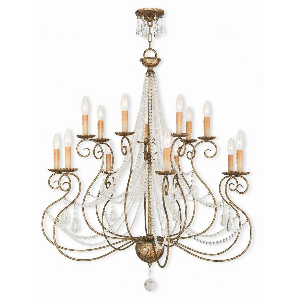 Livex Lighting - 51910-36 - Isabella - 14 Light Foyer Chandelier in French Country Style - 36 Inches wide by 41.25 Inches high