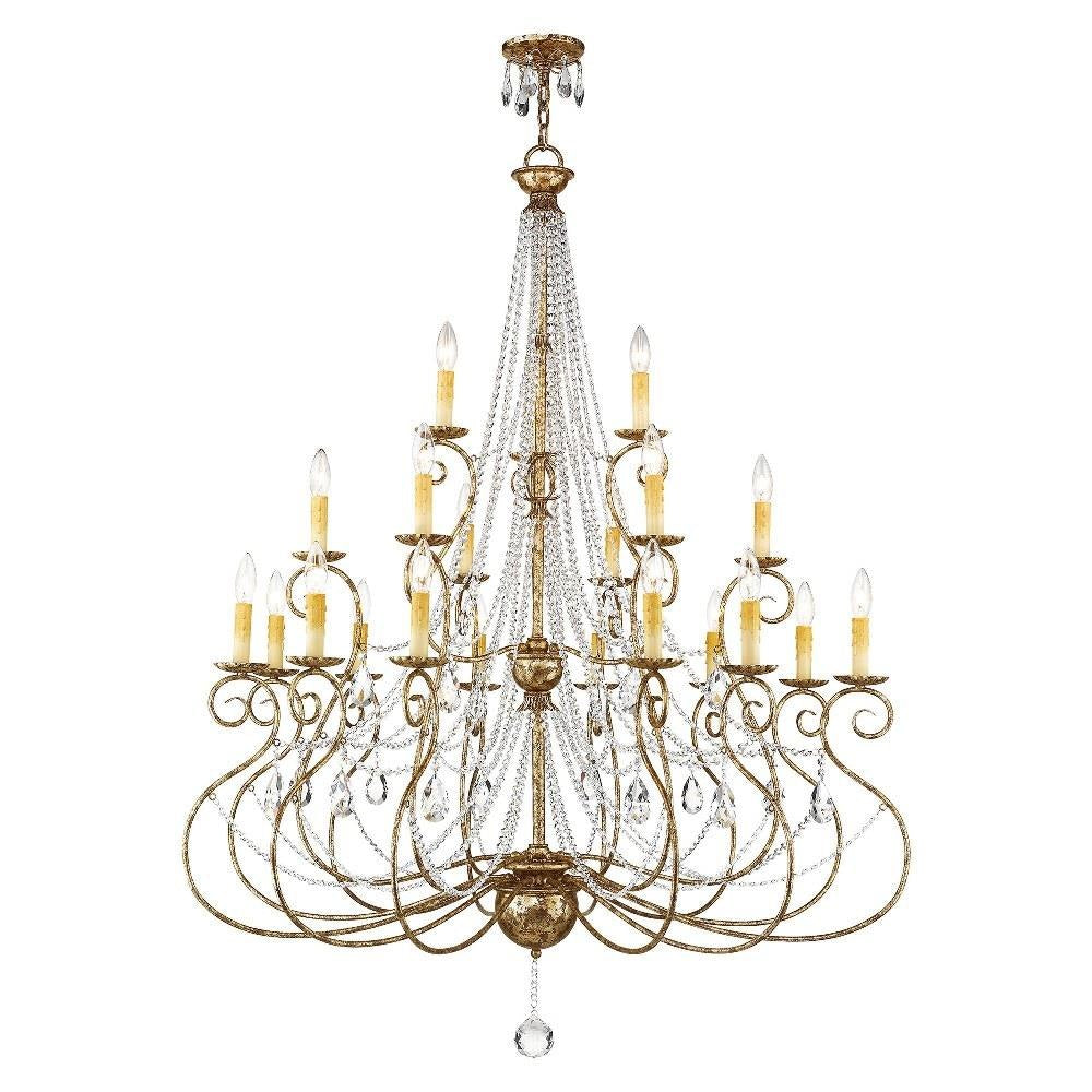 Livex Lighting - 51919-36 - Isabella - 21 Light Foyer Chandelier in French Country Style - 42.5 Inches wide by 54.25 Inches high