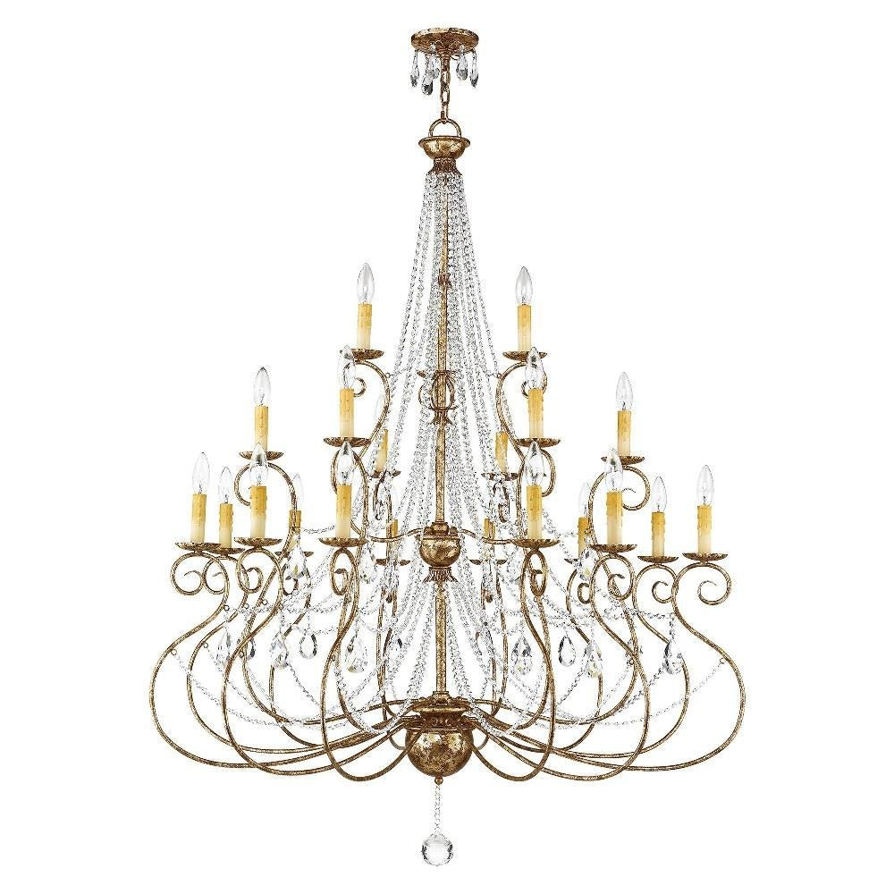 Livex Lighting - 51919-36 - Isabella - 21 Light Foyer Chandelier in French Country Style - 42.5 Inches wide by 54.25 Inches high