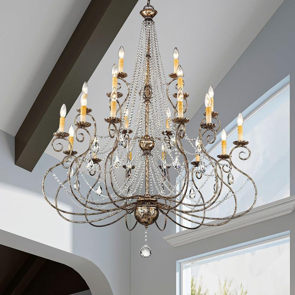 Livex Lighting - 51919-36 - Isabella - 21 Light Foyer Chandelier in French Country Style - 42.5 Inches wide by 54.25 Inches high