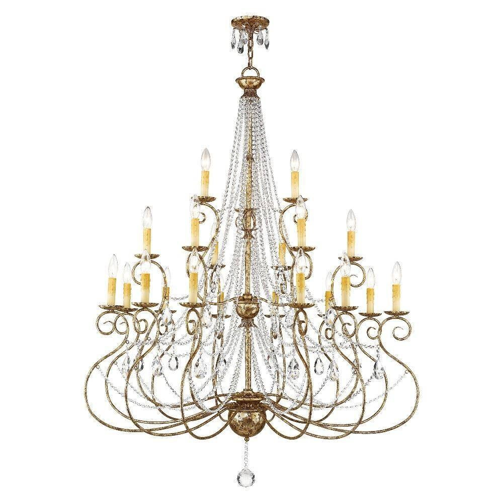Livex Lighting - 51919-36 - Isabella - 21 Light Foyer Chandelier in French Country Style - 42.5 Inches wide by 54.25 Inches high