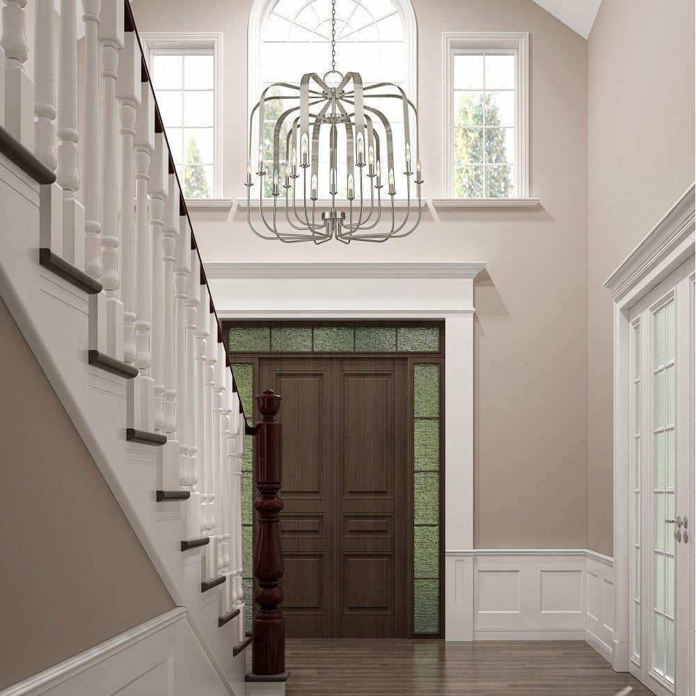 Livex Lighting - 51949-91 - Addison - 15 Light Foyer Chandelier in Contemporary Style - 42 Inches wide by 41.5 Inches high