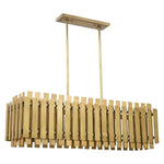 Livex Lighting - 52045-08 - Greenwich - 5 Light Linear Chandelier in Mid Century Modern Style - 12 Inches wide by 19 Inches high