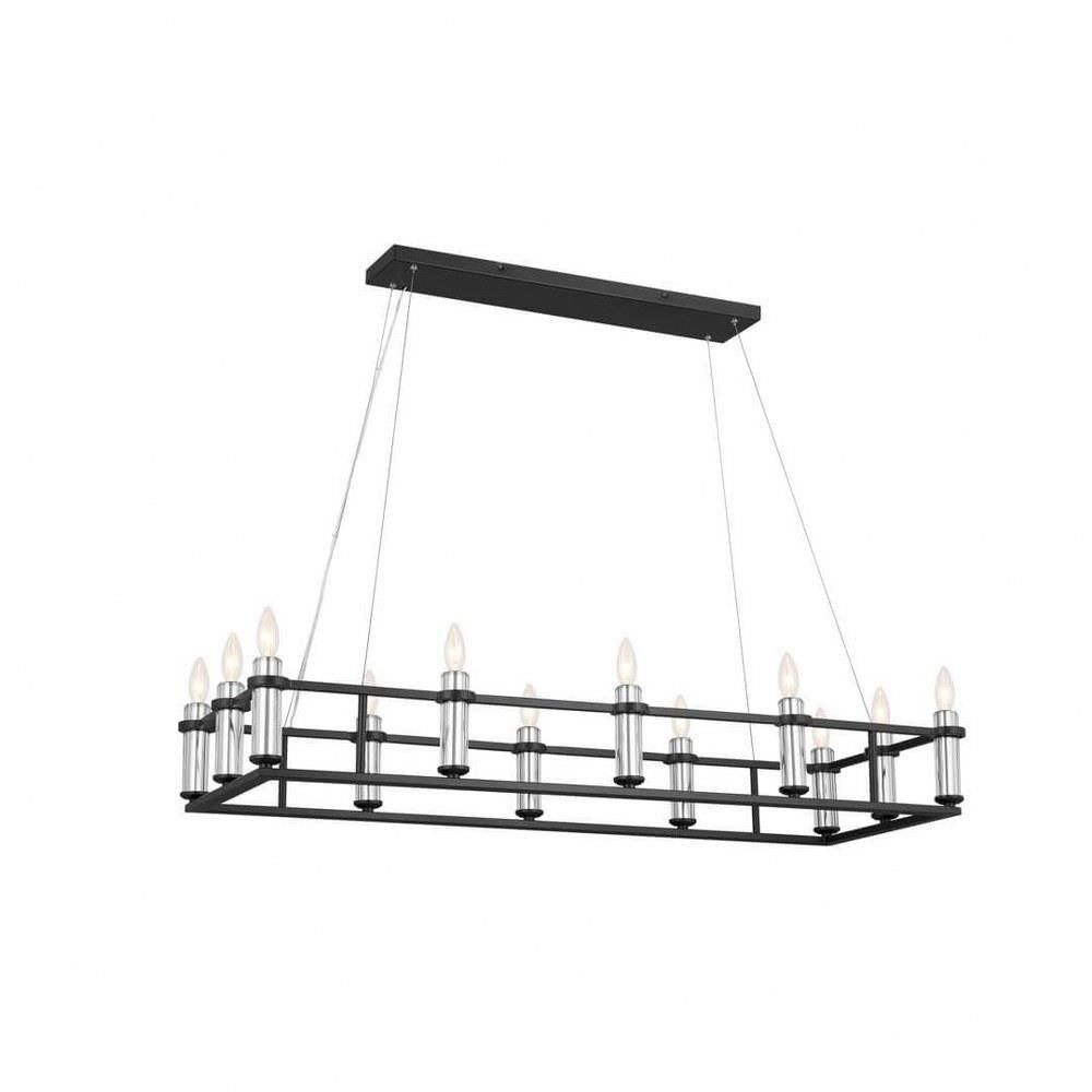 Kichler Lighting - 52492BK - Rosalind - 12 Light Chandelier In Traditional Style-6.5 Inches Tall and 17 Inches Wide