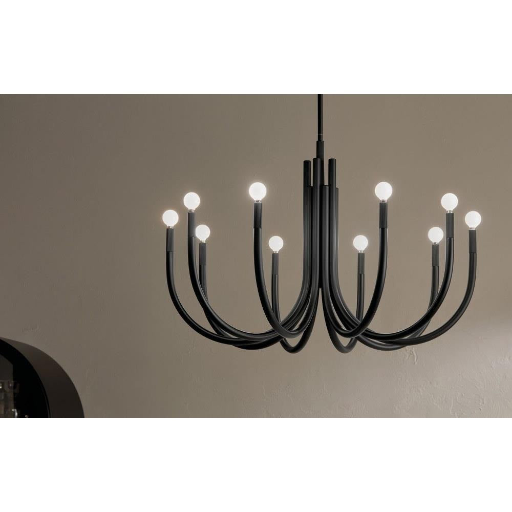 Kichler Lighting - 52551BK - Odensa - 10 Light Chandelier-27.25 Inches Tall and 40.25 Inches Wide