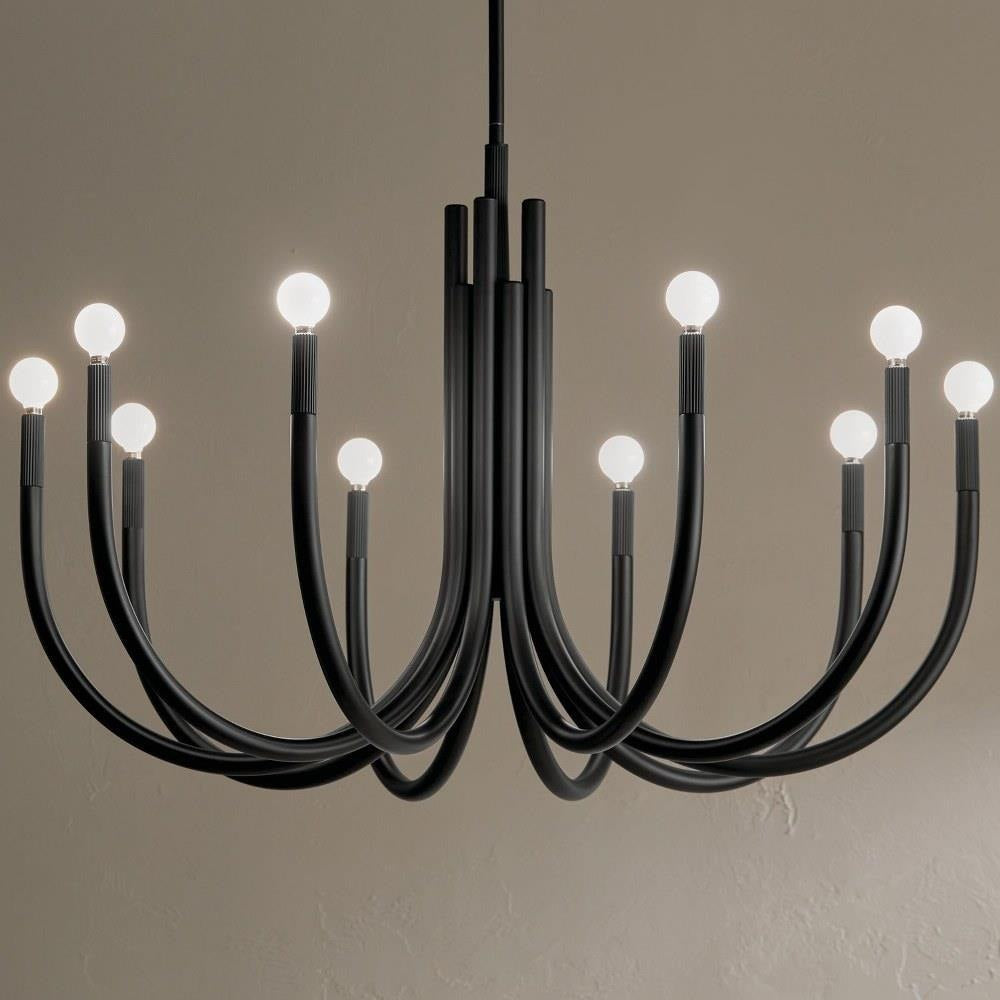 Kichler Lighting - 52551BK - Odensa - 10 Light Chandelier-27.25 Inches Tall and 40.25 Inches Wide