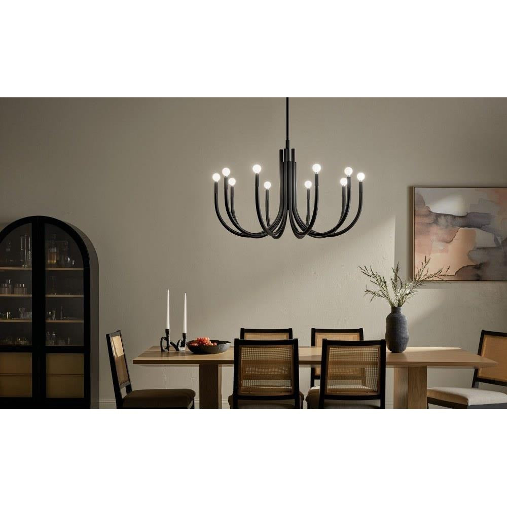 Kichler Lighting - 52551BK - Odensa - 10 Light Chandelier-27.25 Inches Tall and 40.25 Inches Wide