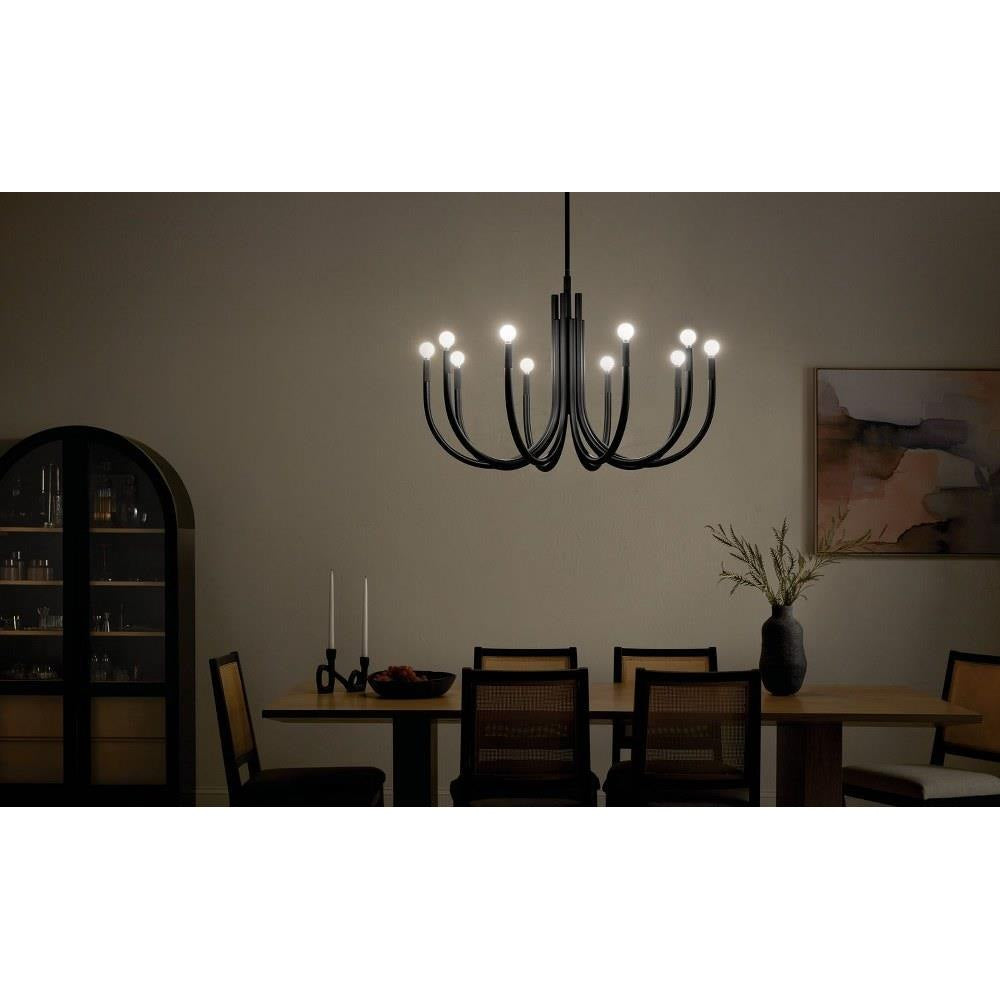 Kichler Lighting - 52551BK - Odensa - 10 Light Chandelier-27.25 Inches Tall and 40.25 Inches Wide