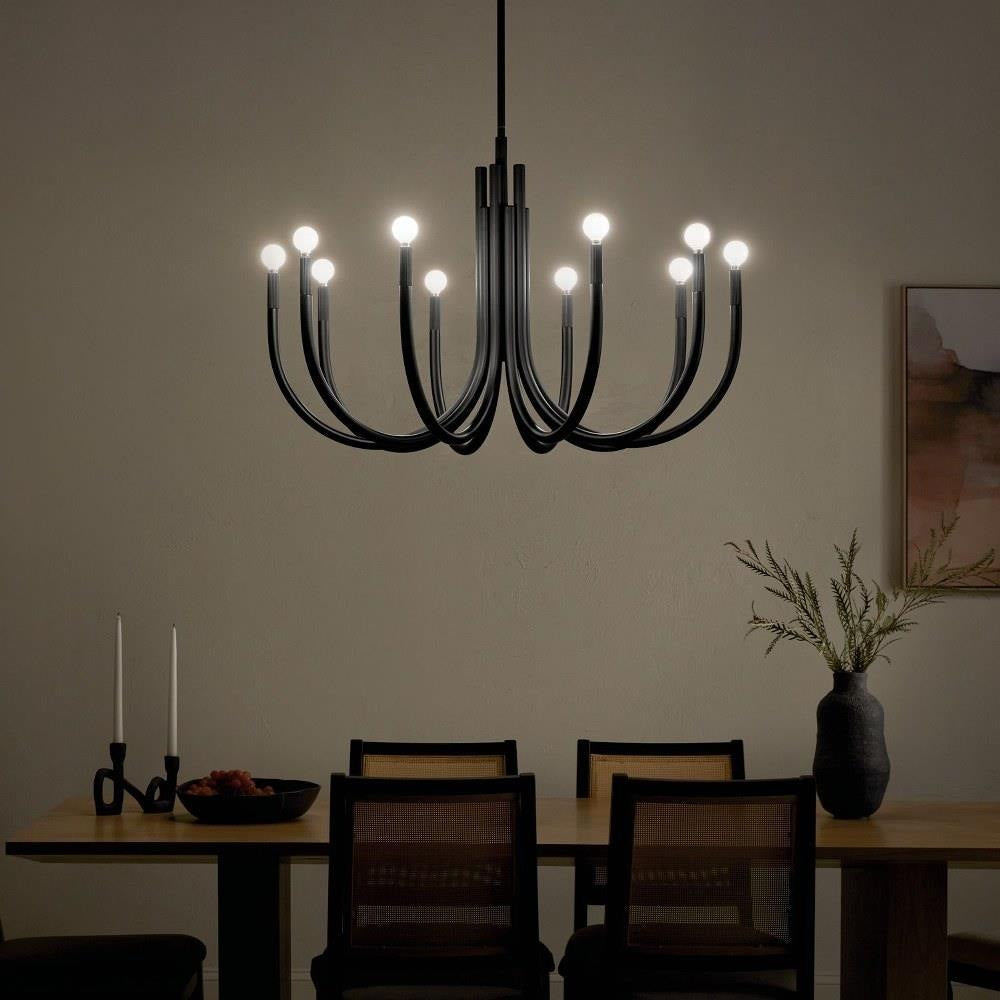 Kichler Lighting - 52551BK - Odensa - 10 Light Chandelier-27.25 Inches Tall and 40.25 Inches Wide