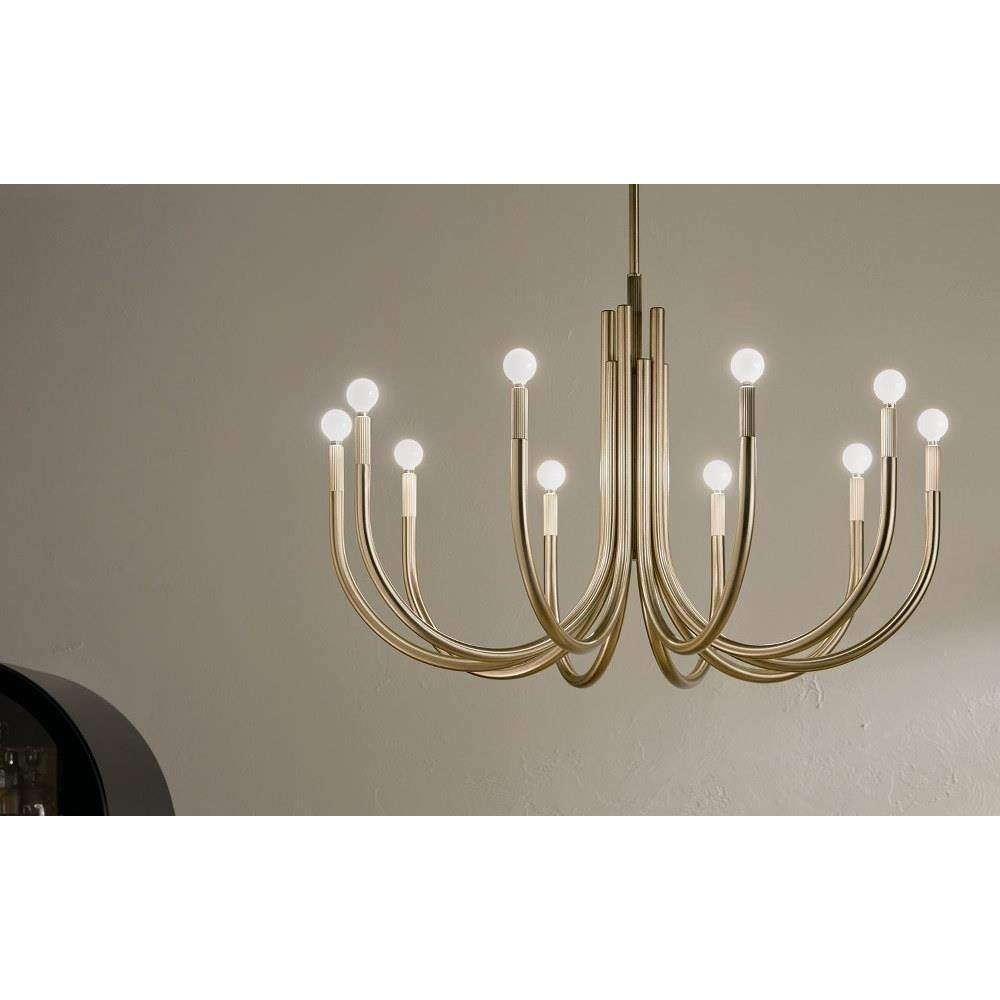 Kichler Lighting - 52551BK - Odensa - 10 Light Chandelier-27.25 Inches Tall and 40.25 Inches Wide