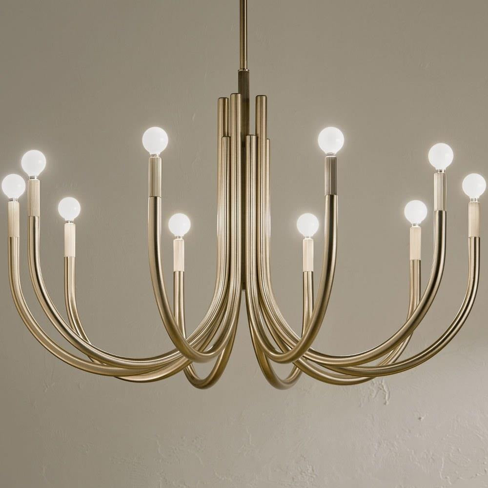 Kichler Lighting - 52551BK - Odensa - 10 Light Chandelier-27.25 Inches Tall and 40.25 Inches Wide