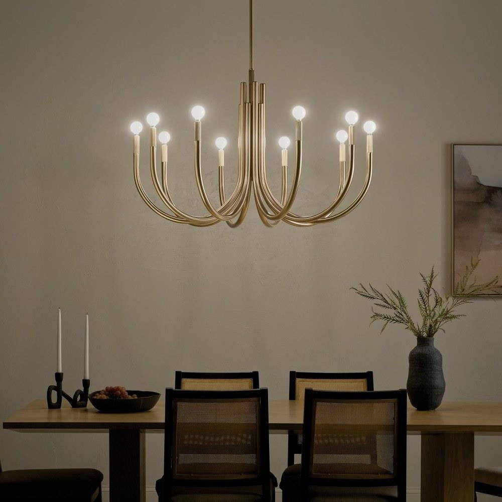 Kichler Lighting - 52551BK - Odensa - 10 Light Chandelier-27.25 Inches Tall and 40.25 Inches Wide