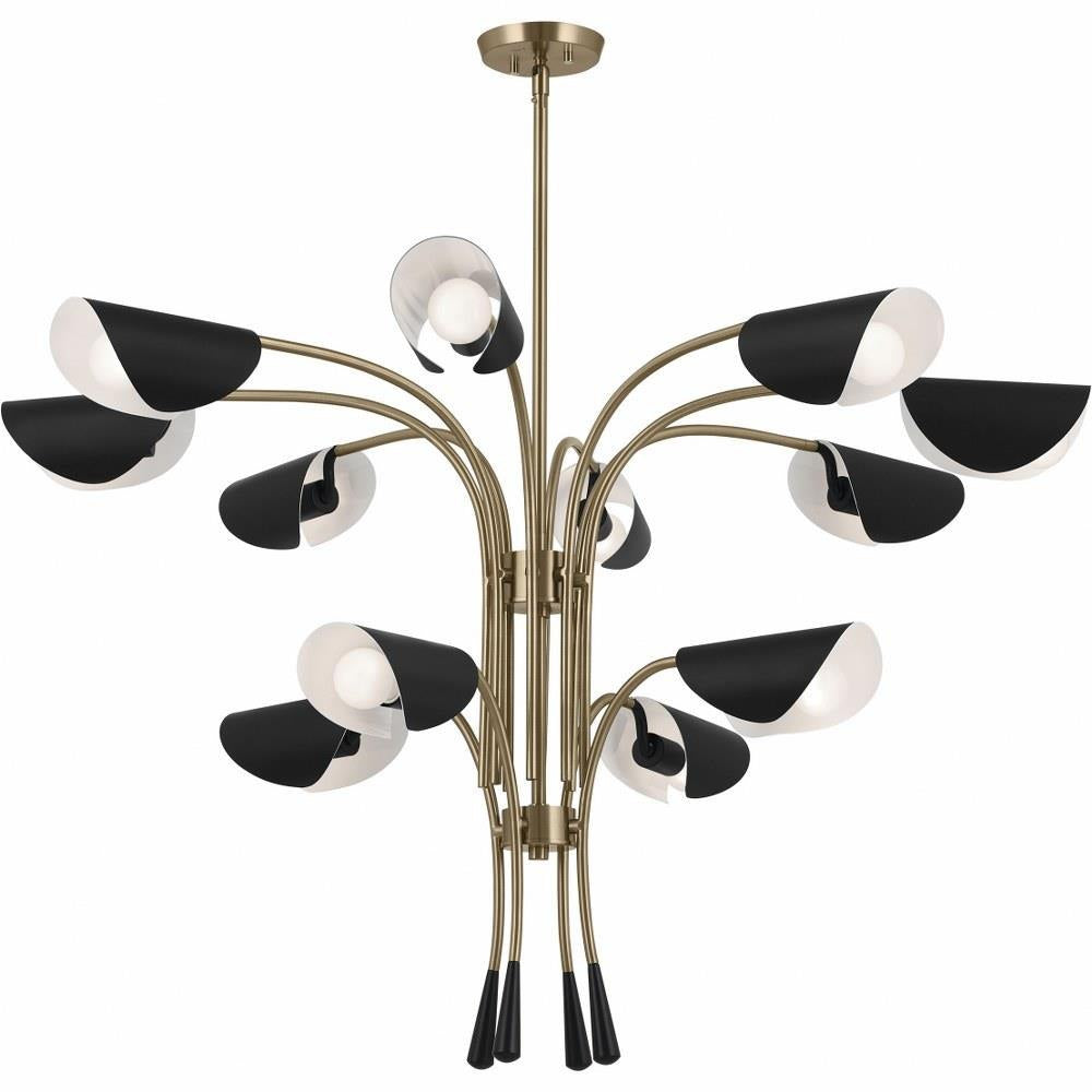 Kichler Lighting - 52561CPZBK - Arcus - 12 Light Chandelier-29 Inches Tall and 46.25 Inches Wide
